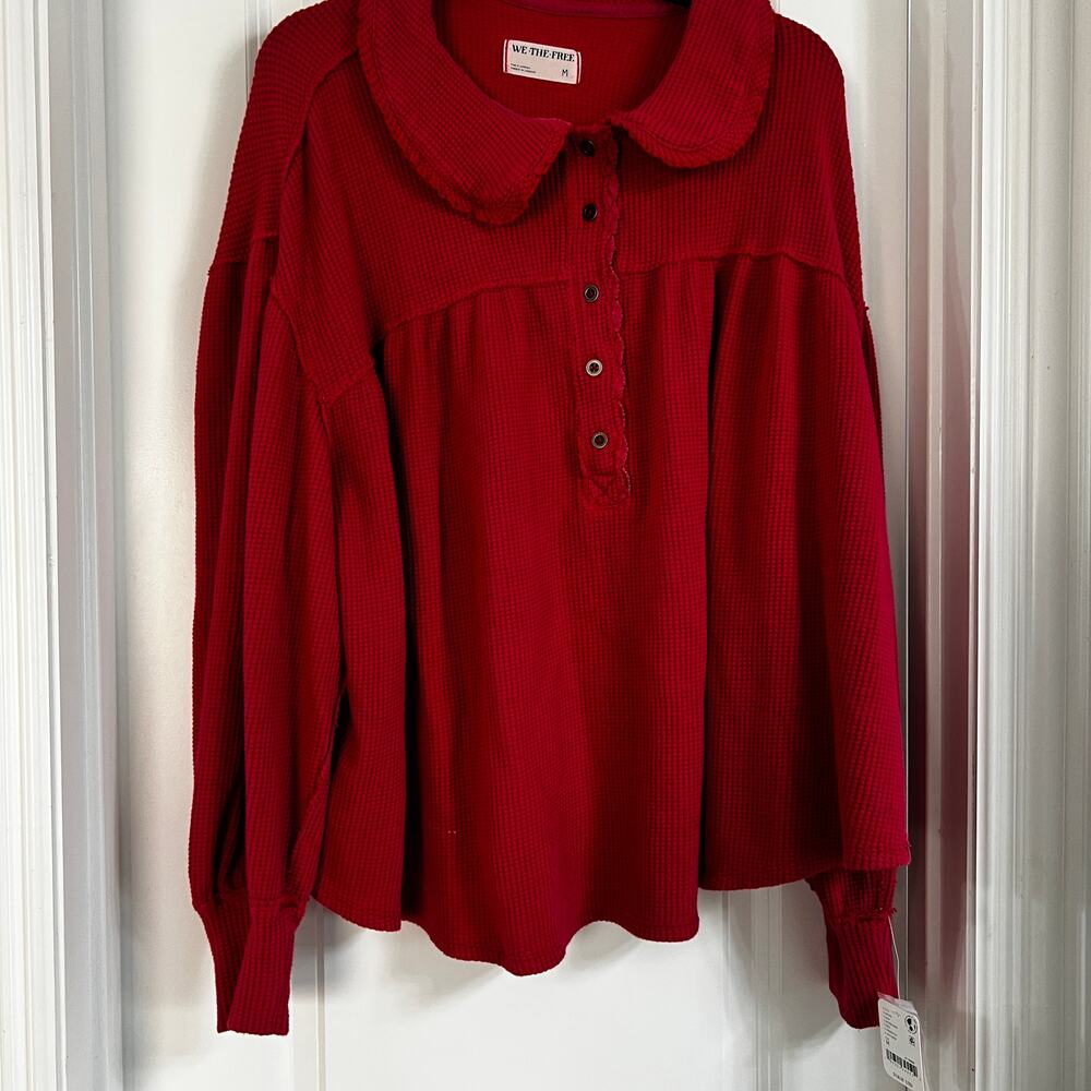 We The Free Queen Of Hearts Thermal | Retro Red | Size M - Picture 2 of 7